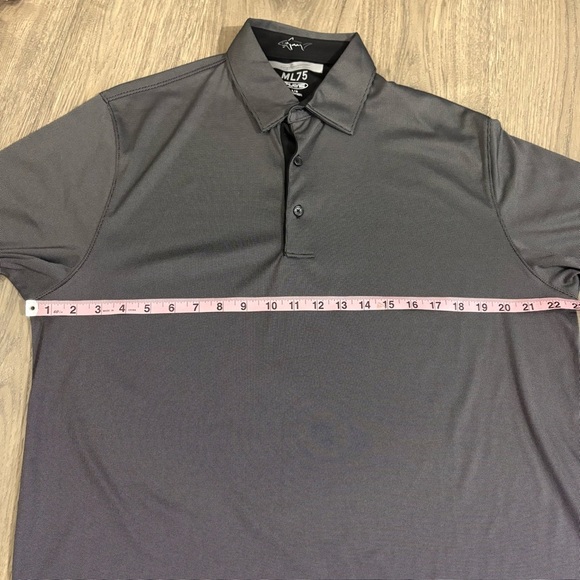 Greg Norman Men's Play Dry ML75 Tech Performance Golf Polo Black/Gray Sz L Sport - Picture 5 of 7